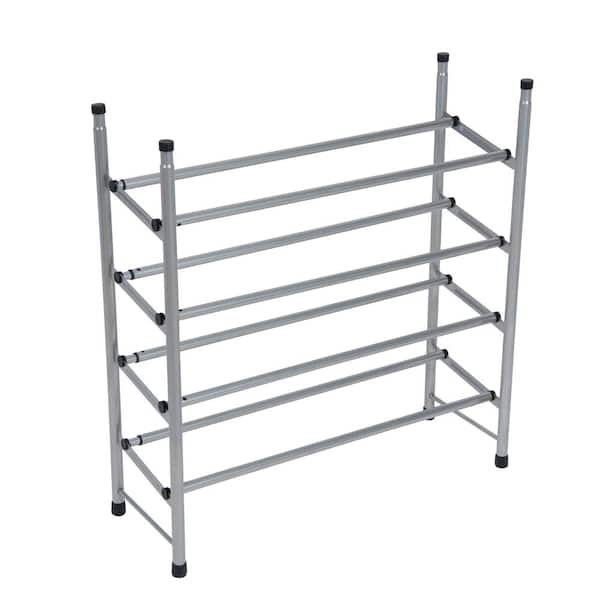 Simplify 22.44-in H 3 Tier 9 Pair Gray Fabric Shoe Organizer in the Shoe  Storage department at