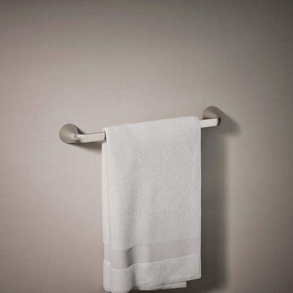 Cursiva 18 in. Towel Bar in Vibrant Brushed Nickel