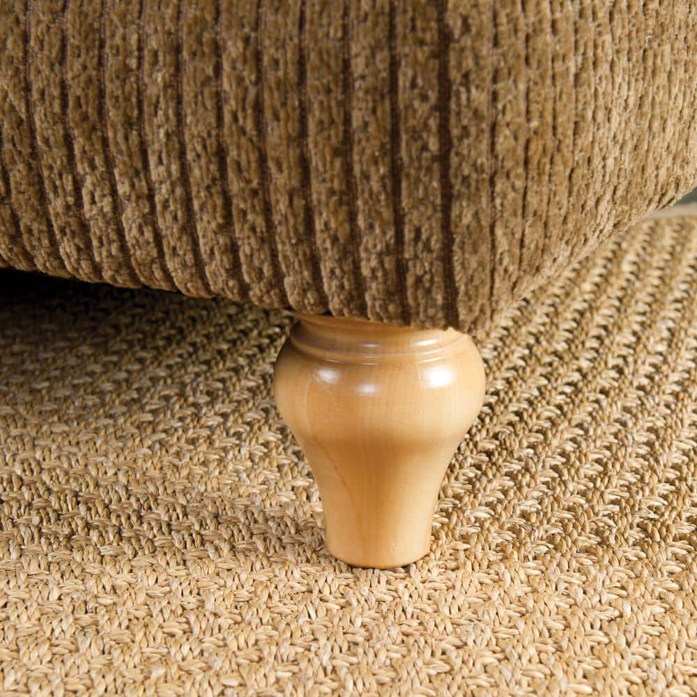 Natural Hardwood Tulip Bun Foot for Furniture, 4-3/4" Height