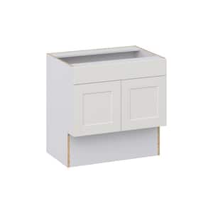 Littleton Painted Gray Recessed Assembled 30 in.W x 30 in. H x 21 in. D ADA Vanity False Front Base Kitchen Cabinet