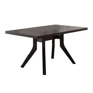 Brown 36 in. Dining Table with Wooden Top and Angled Legs