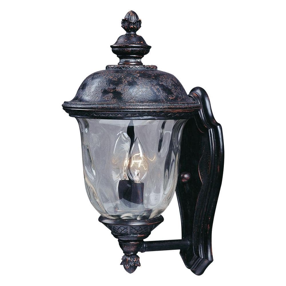 Oriental Bronze 16-Inch Water Glass Outdoor Wall Sconce