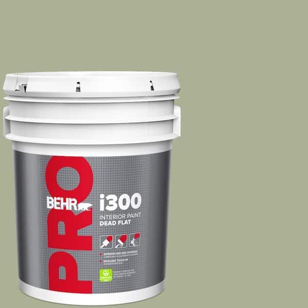 BEHR PRO 5 gal. #PPU10-06 Spring Walk Dead Flat Interior Paint