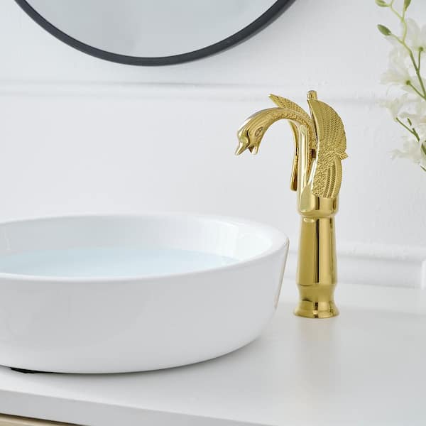 スワンです。 BWE Swan Single Hole Single Handle Bathroom Vessel Sink