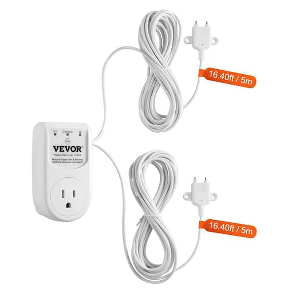 VEVOR Sump Pump Alarm Indoor/Outdoor HI/LO Dual Sensors 85dB Loud Alarm and 16.4 ft. Extended Sensor Cable For Sewage Pits