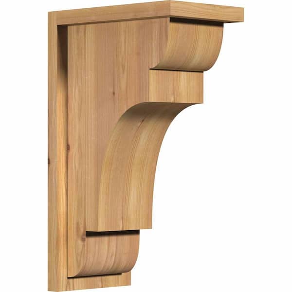 Ekena Millwork 7-1/2 in. x 12 in. x 20 in. New Brighton Smooth Western Red Cedar Corbel with Backplate