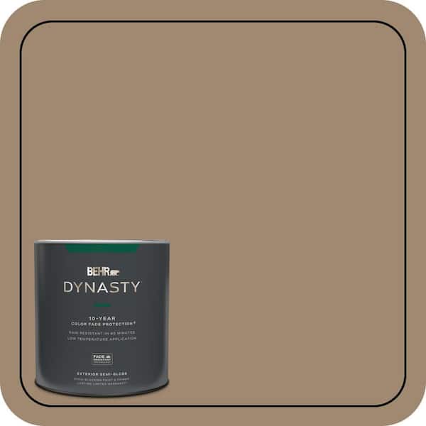 BEHR DYNASTY 1 qt. #700D-5 Toffee Crunch Semi-Gloss Exterior Stain-Blocking Paint & Primer