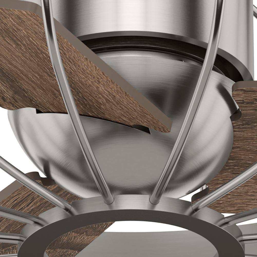 Roswell Industrial 16" Brushed Nickel Ceiling Fan with Reversible Blades