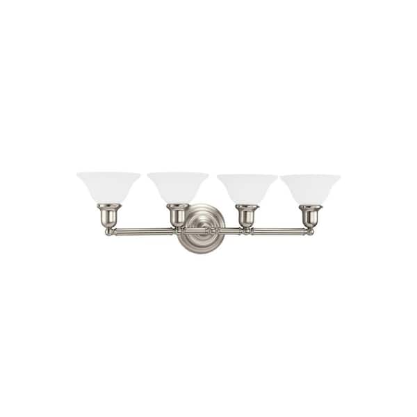 Generation Lighting Sussex 4-Light Brushed Nickel Bath Light with LED Bulbs