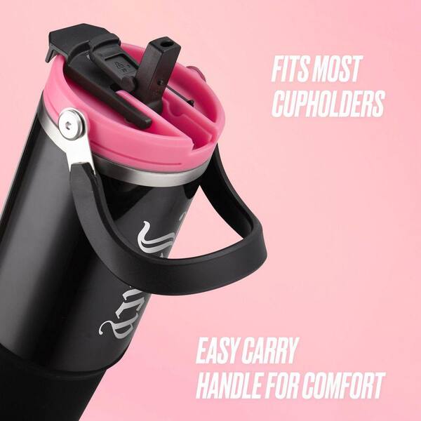 JUICY COUTURE Flip Fusion 40 oz. Black Stainless Steel Screw Top