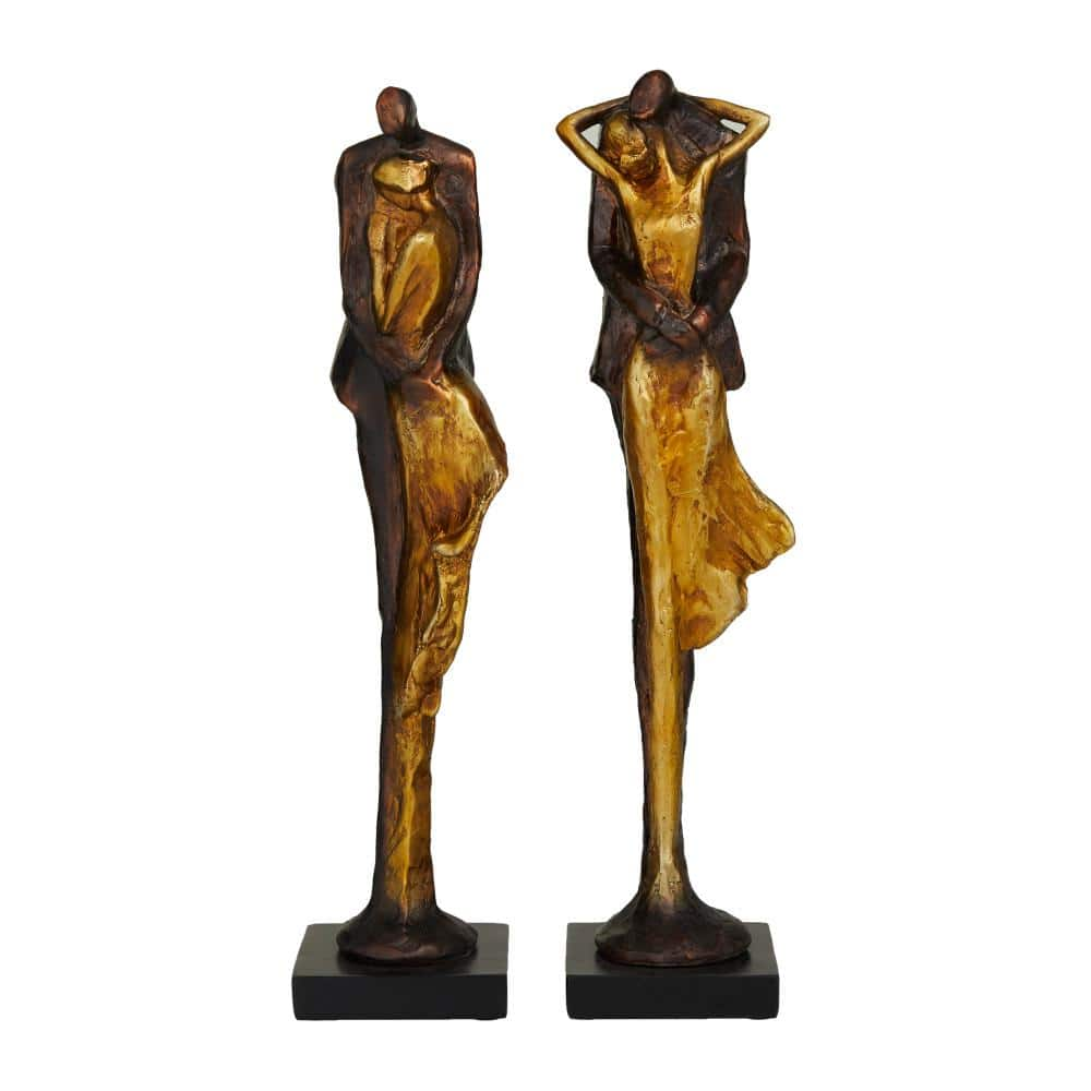 Litton Lane Bronze Polystone People Sculpture (Set of 2) 042492 - The ...