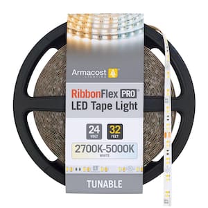 RibbonFlex Pro 24-Volt White CCT Tunable LED Strip Light Tape 32 ft. (10 m)