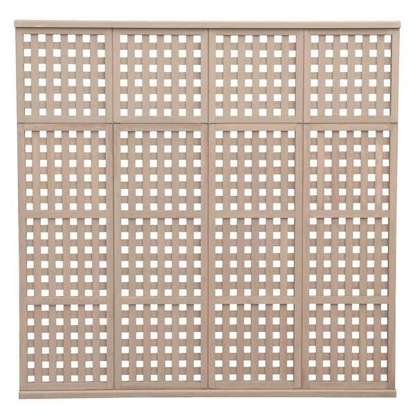 Yardistry 78.5 in. x 77.5 in. 4 High Privacy Lattice Panel-DISCONTINUED