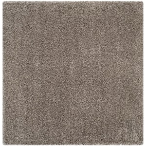Milan Shag 5 ft. x 5 ft. Gray Square Solid Area Rug