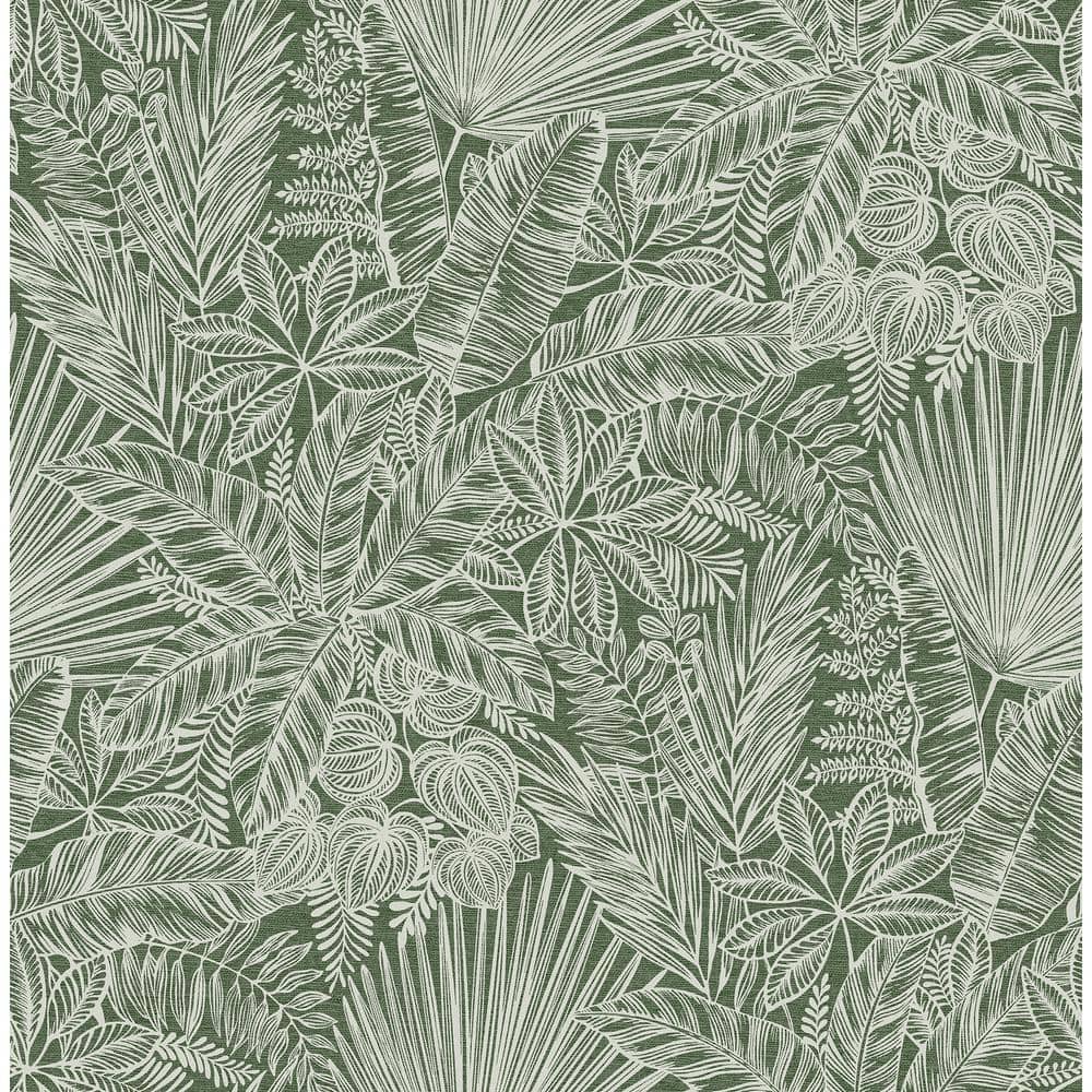 Vita Green Botanical Matte Non Woven Wallpaper Roll