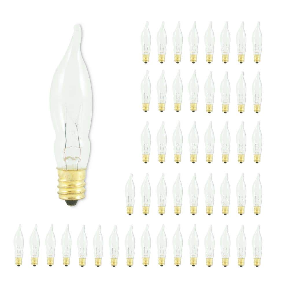 7.5-Watt Warm White Light CA5 (E12) Candelabra Screw Base Dimmable Clear In