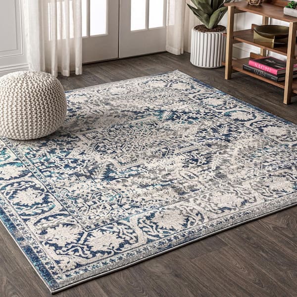 JONATHAN Y Modern Persian Vintage Medallion Navy /Light Gray 5 ft ...