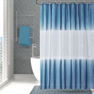 Mist 70 in. x 72 in. Liner Navy 3D Eco-Friendly Shower Curtain