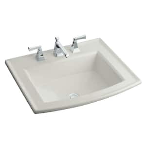 Archer 22-3/4 in. Drop-In Vitreous China Bathroom Sink in Ice Grey with Overflow Drain