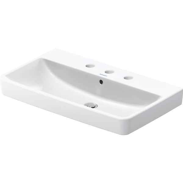 Duravit No. 1 6.88 in. Wall Mounted Bathroom Sink in White Ceramic