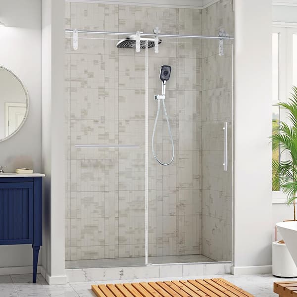 Zeafive 56 to 60 W x 76 in. H Sliding Frameless Shower Door in