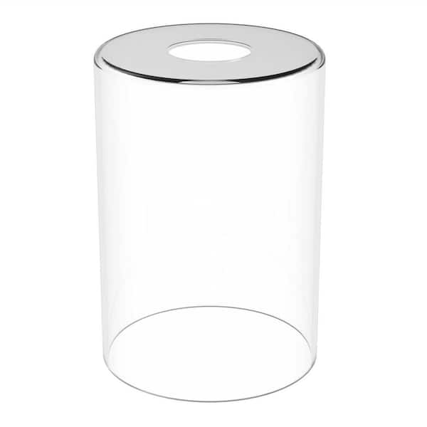 6 in. Height 3-Pack Clear Cylindrical Glass 1 in. Fitter Width Vanity Pendant Flush Mount Light Shade