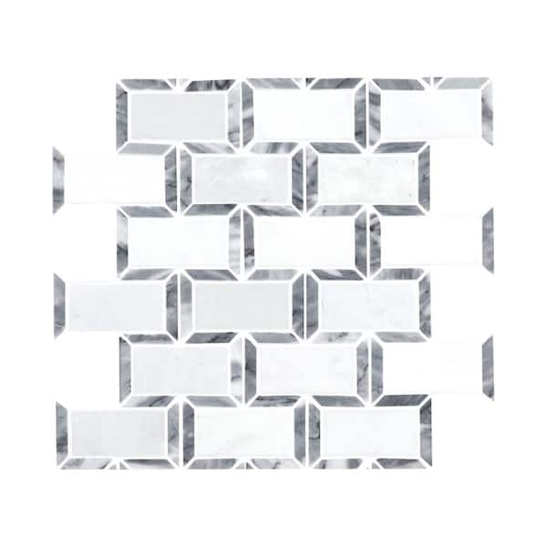 MSI Geometric Framework 12.38 in. x 13.5 in. Polished Marble Look Wall Tile (10 sq. ft./Case)