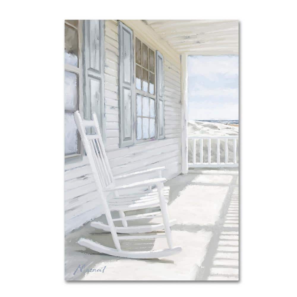 Evening Calm 8 in. x 12 in. White Stretched Canvas Wall Art by Wexford Homes