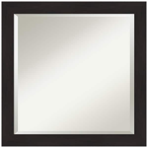 Amanti Art Furniture Espresso Narrow 23.5 in. H x 23.5 in. W Framed Wall Mirror