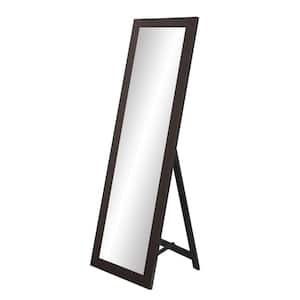 Silver Grain Freestanding Full Length Framed Mirror 21.5 in. W x 71 in. H Black Metal Stand