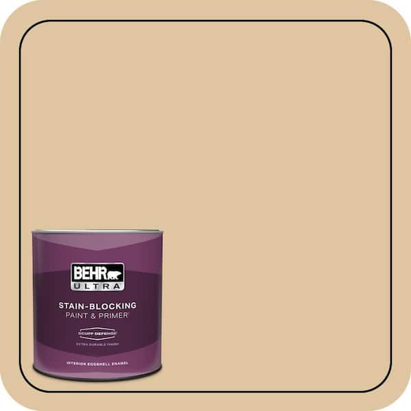BEHR ULTRA 1 qt. #320E-3 Riviera Sand Extra Durable Eggshell Enamel Interior Paint & Primer