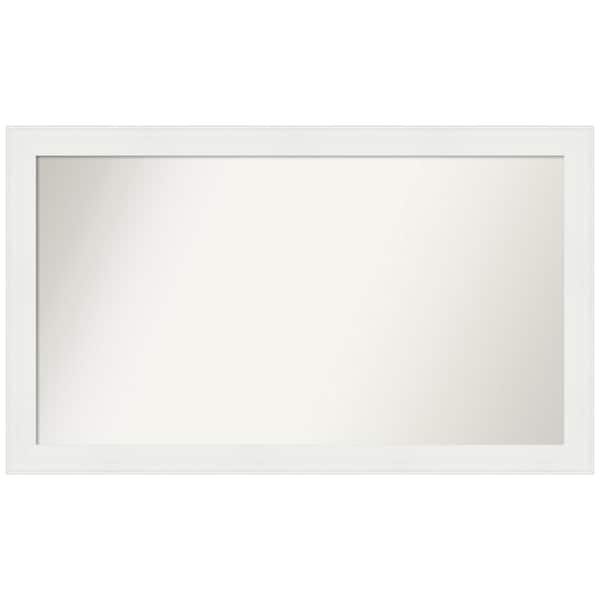 Amanti Art Vanity White Narrow 39.5 in. x 23.5 in. Custom Non-Beveled Recycled Polystyrene Framed Bathroom Vanity Wall Mirror