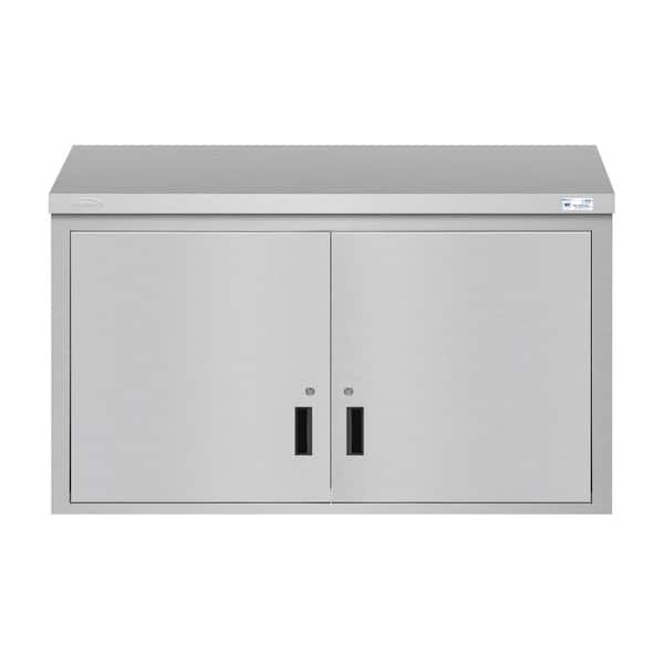 48 in. Stainless Steel Commercial Wall Outdoor Kitchen Cabinet with Hinged Doors, NSF