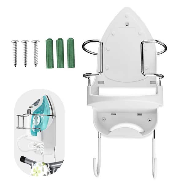 Ironing Board Hanger Wall Mount Ironing Board Holder Wall Mount for Laundry Rooms Storage Organizer, White