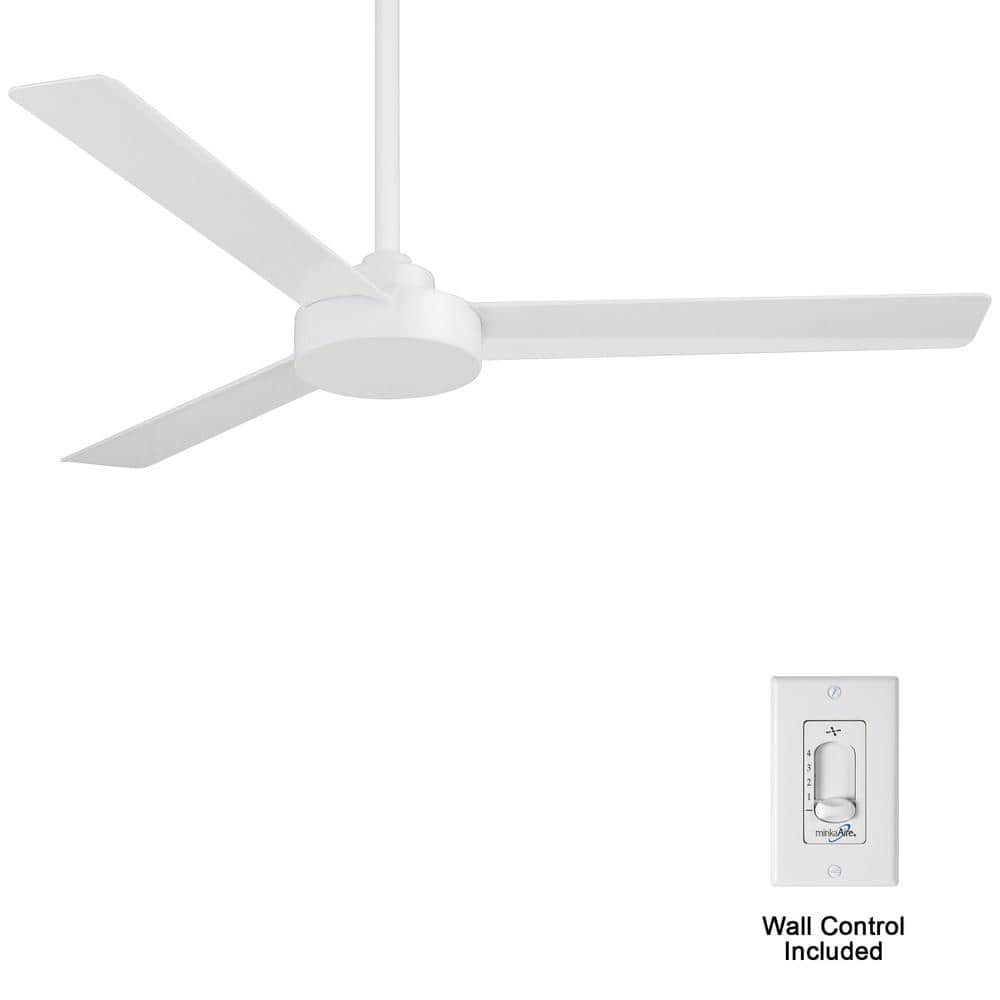 MINKA-AIRE Roto 52 in. Indoor White Ceiling Fan with Wall Control F524-WHF  - The Home Depot