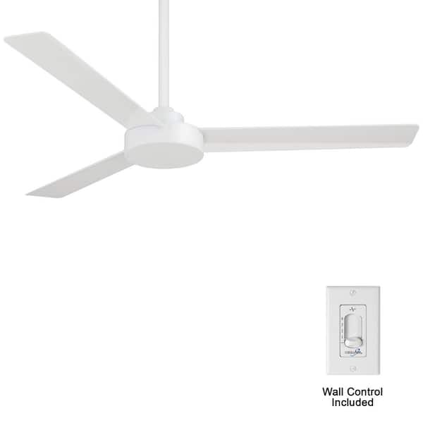 MINKA-AIRE Roto 52 in. Indoor White Ceiling Fan with Wall Control