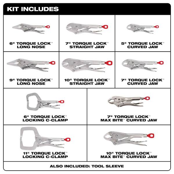 Milwaukee 48-22-3509 9-In Torque Lock Long Nose Locking Pliers