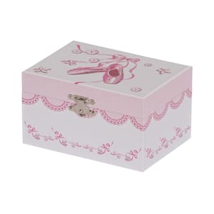 Clarice Girl's White Fashion Paper Musical Ballerina Jewelry Box