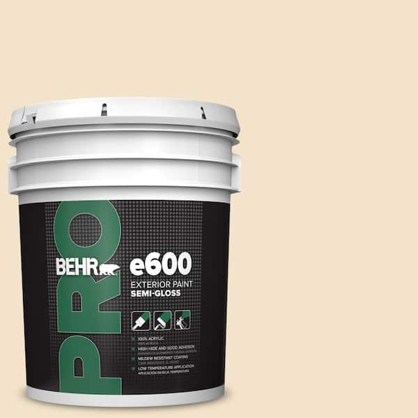 BEHR PRO 5 gal. #ECC-12-1 Dappled Sunlight Semi-Gloss Exterior Paint