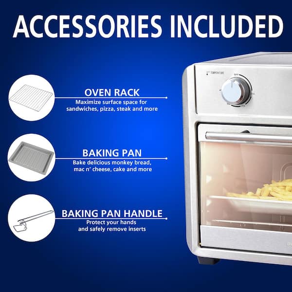 4 Slice Stainless Steel Air Fryer Toaster Oven Combo, Accessories Included,  , Silver - Bed Bath & Beyond - 36857930