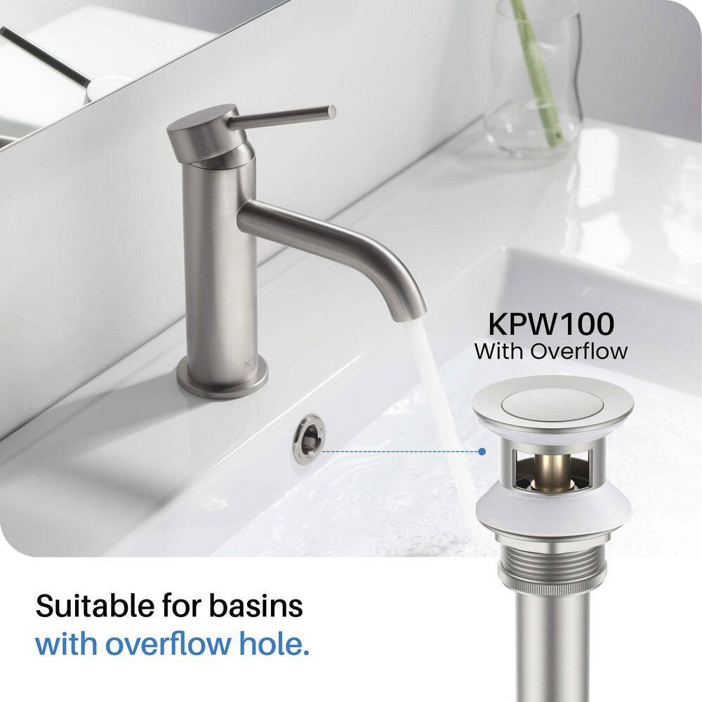 ErgoFlow Brushed Nickel Single-Handle Bathroom Faucet