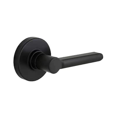 Tonebridge Matte Black Hall/Closet Door Lever with Round Rose