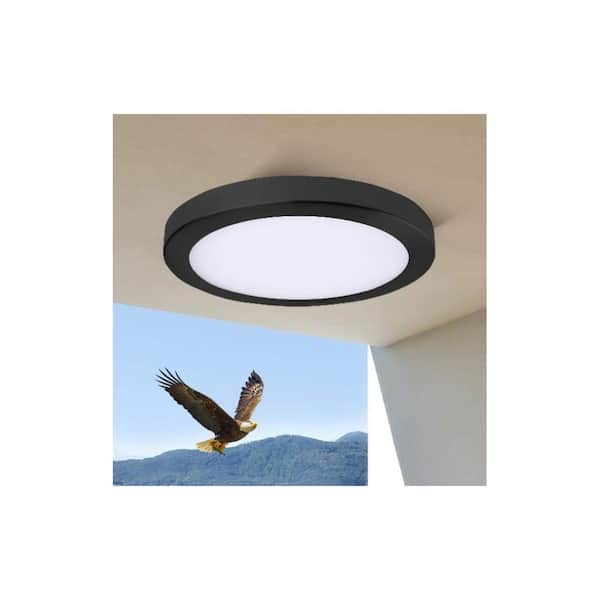 AMAX LIGHTING Round Slim Disk Length 5.5 in White Integrated