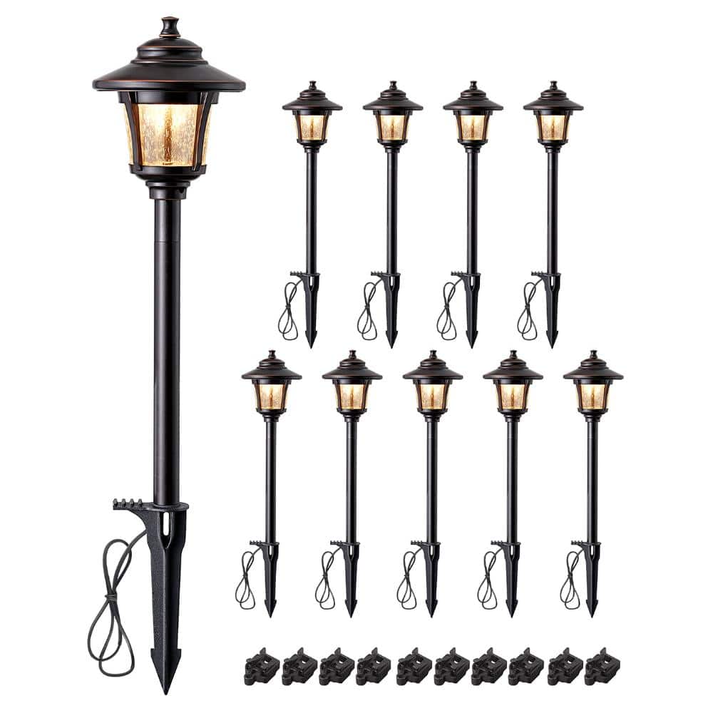 120 Lumen Low Voltage Oil-Rubbed Bronze Hardwired Integrated LED Outdoor Waterproof Landscape Path Light (10-Pack) price history on PriceWatchPro