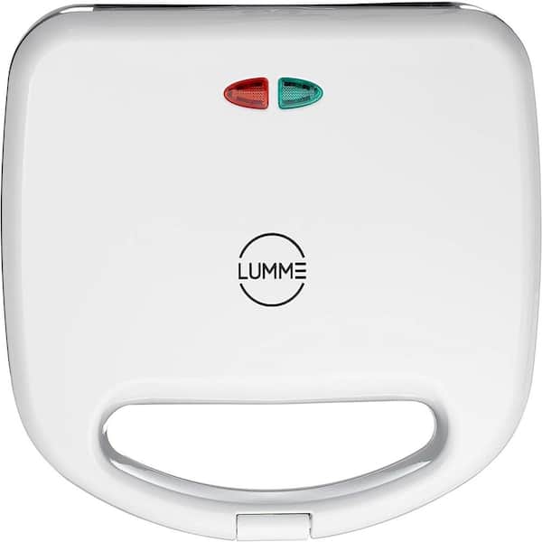 Lumme ABS07W 750-Watt White Sandwich Maker with Dual Non-stick Surfaces