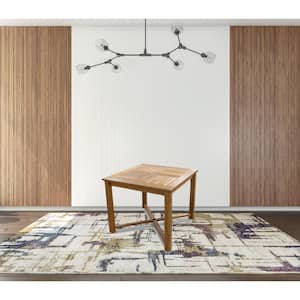 Brown Solid Wood 36 in. Trestle Dining Table Seats 4