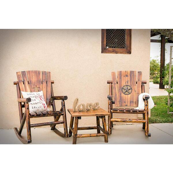 log rocking chair home depot