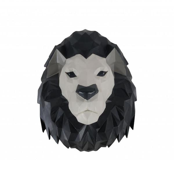 Dahlia Indoor Origami Lion Head Resin Wall Decor