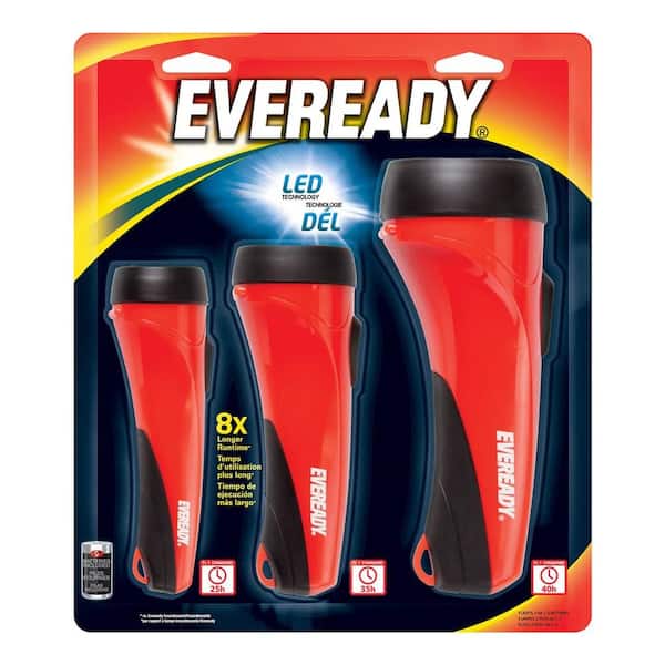 Eveready 2AA/2C/2D LED Flashlight Combo Pack EVVM2135H - The Home