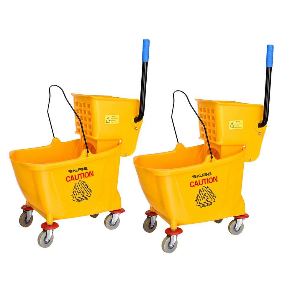 3690814 - Commercial Mop Bucket with Side-Press Wringer 26 Quart